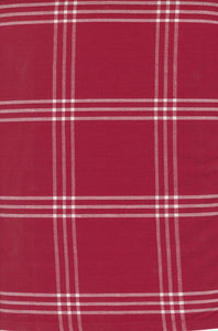Enamoured Toweling by Pieces to Treasure-Red With White Plaid