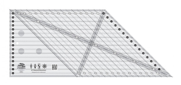 Creative Grid 45 Degree Diamond Dimensions Quilt Ruler