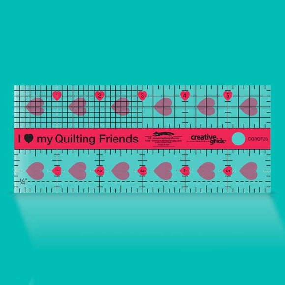 Creative Grids Non Slip 'I Love My Quilting Friends' 6 