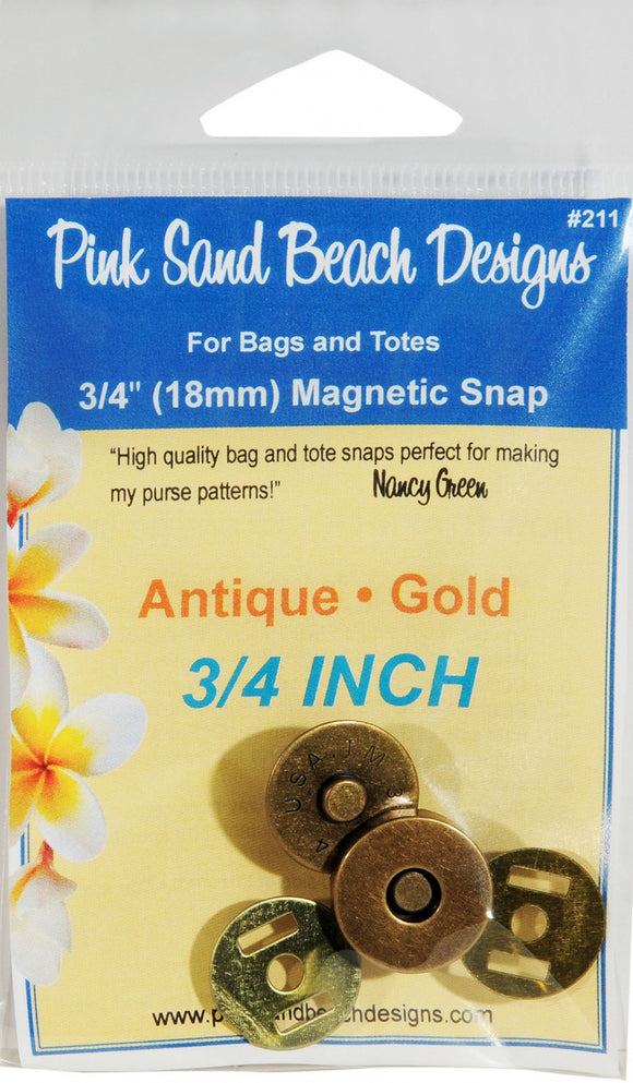 Magnetic Purse Snap by Pink Sand Beach-Antique Gold