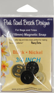 Magnetic Purse Snap by Pink Sand Beach-Black