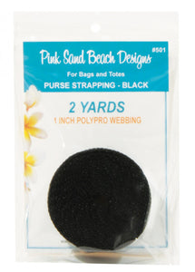 1" Purse Strapping by Pink Sand Beach-Black