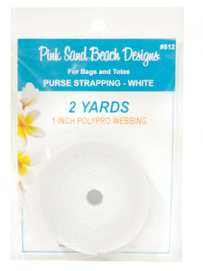1" Purse Strapping by Pink Sand Beach-White