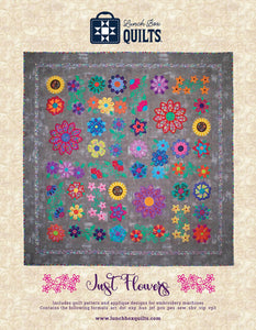 Just Flowers by Lunch Box Quilts-Machine Embroidery Pattern