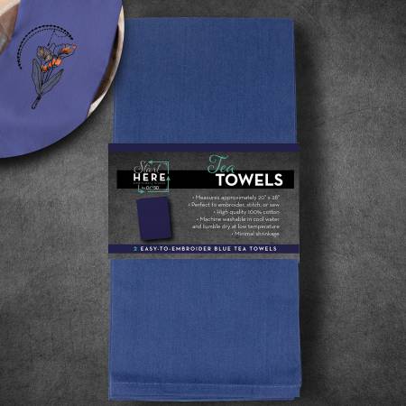Tea Towels from OESD-2 Pack - Blue