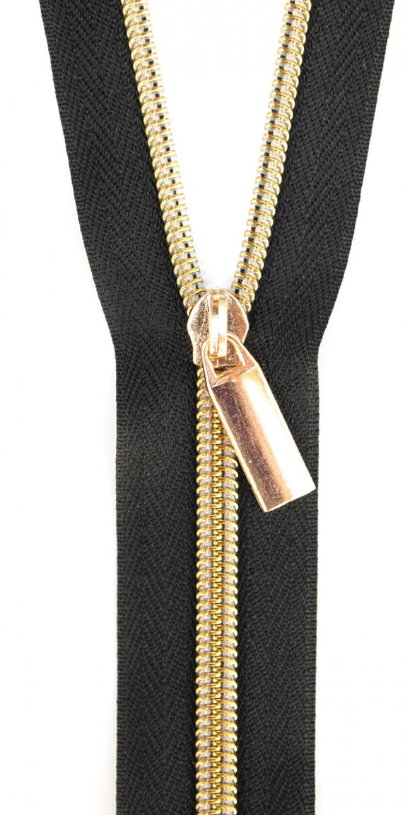 Zipper by theYard by Sallie Tomato-Black Tape/Gold Coil