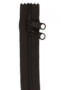 Double Slide Handbag Zipper 30"-Black