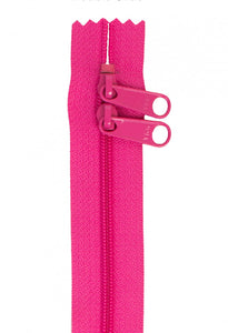Double Slide Handbag Zipper 30"-Raspberry