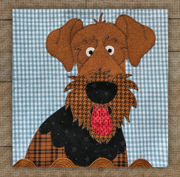 Airedale-Dog Precut Fused Applique Packs by The Whole Country Caboodle