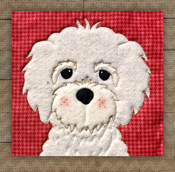 Bichon-Dog Precut Fused Applique Packs by The Whole Country Caboodle