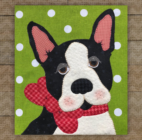 Boston Terrier-Dog Precut Fused Applique Packs by The Whole Country Caboodle