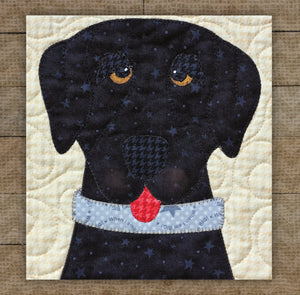 Labrador Retriever Black-Dog Precut Fused Applique Packs by The Whole Country Caboodle