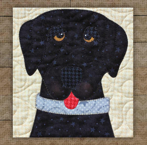 Labrador Retriever Black-Dog Precut Fused Applique Packs by The Whole Country Caboodle