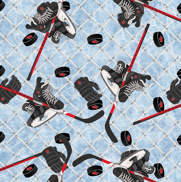 Canada's Game-Hockey in the Net-by Quilters Choice