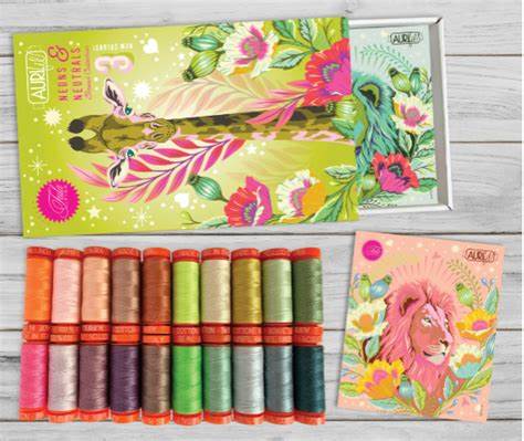 Tula Pink Neons & Neutrals by Aurifil-Small Spool Collection